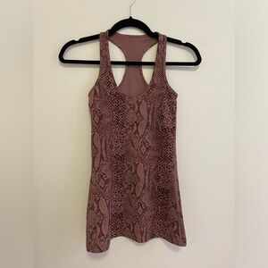 Lululemon Cool Racerback Desert Snake Bark Berry Pink Tank Top Yoga